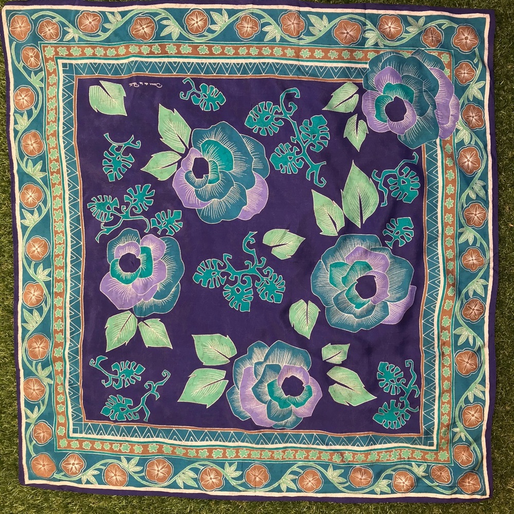 Vintage Oscar De La Renta Silk Scarf